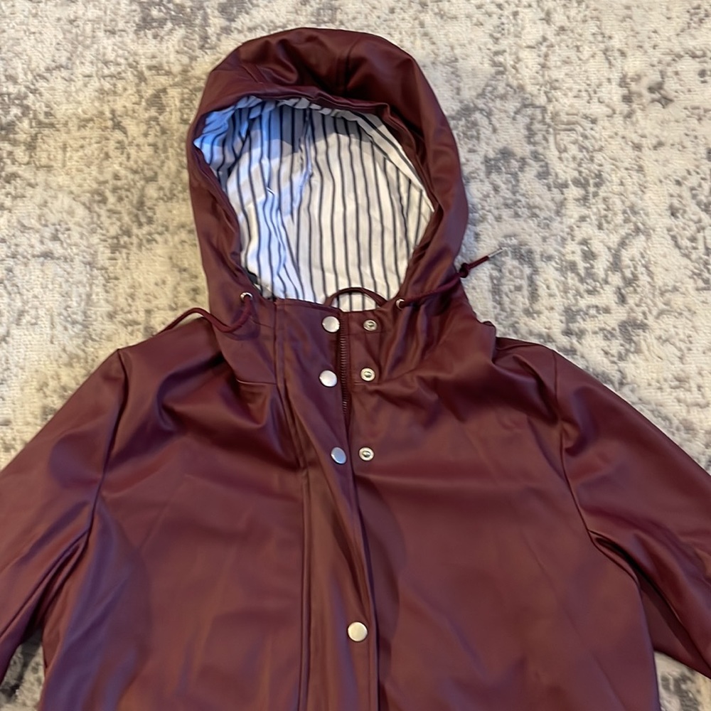 Maroon Rain Jacket - image 3